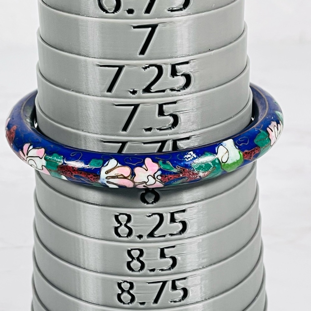 Floral Enamel Bangle Bracelet - Picture 5 of 6